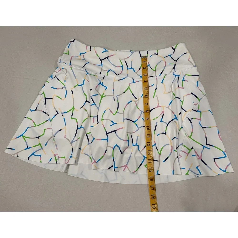 999 Skort 15.5" White Multi Color Sz Large Pockets - Picture 4 of 8
